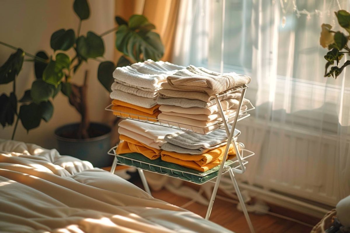 Adieu au linge humide dans les petits espaces avec le mini étendoir IKEA à moins de 30 €