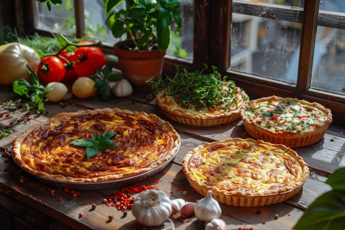 Des idées gourmandes pour vos grandes réunions : trois recettes de quiches légères et savoureuses