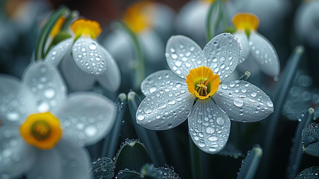 Perce-neige, éclats de lumière dans l'ombre